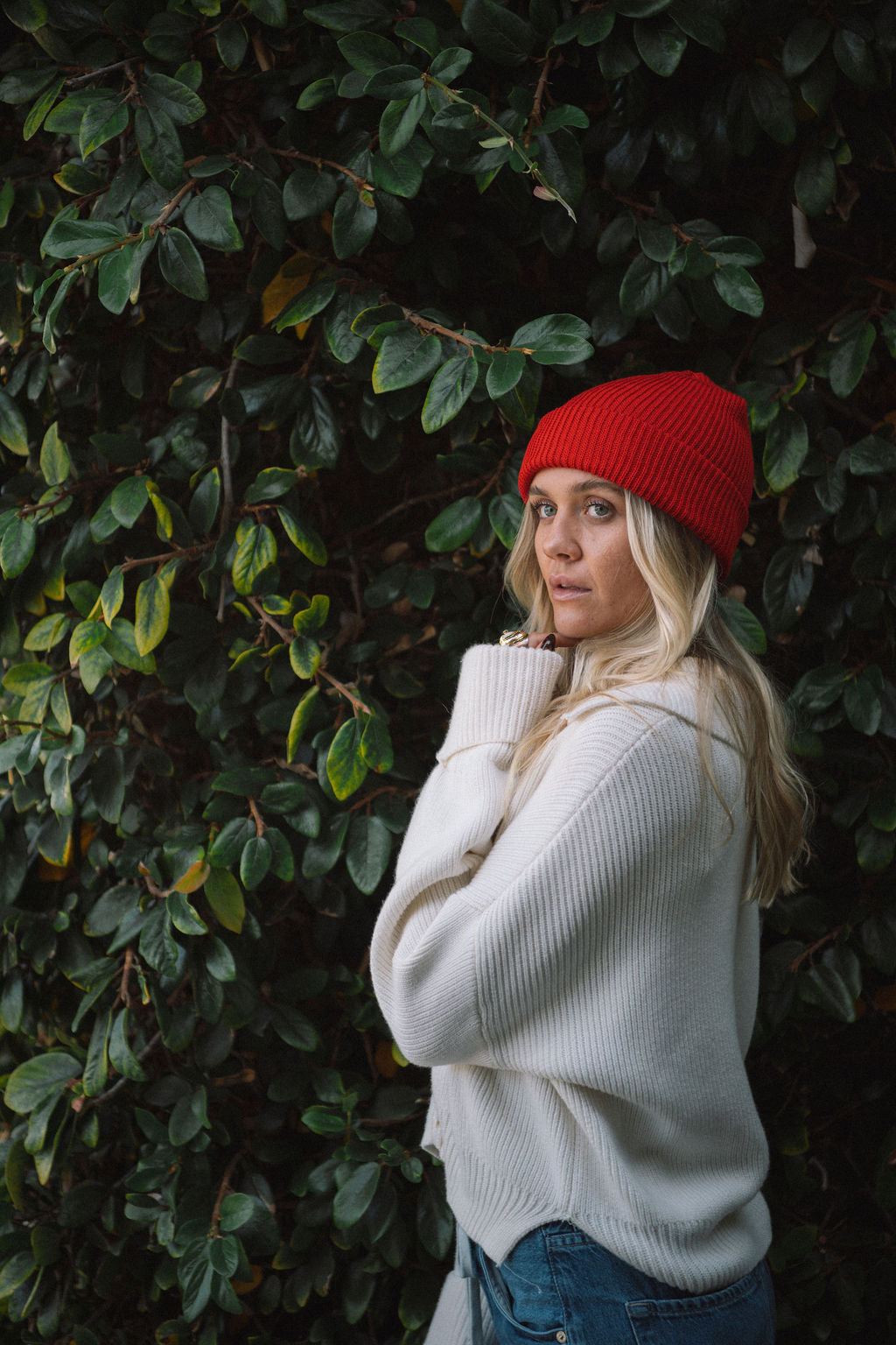 Red Knit Beanie