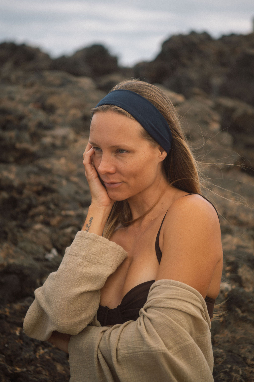 Navy Bamboo Headband