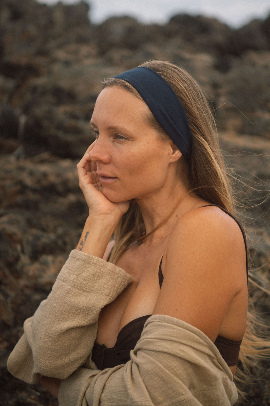 Navy Bamboo Headband