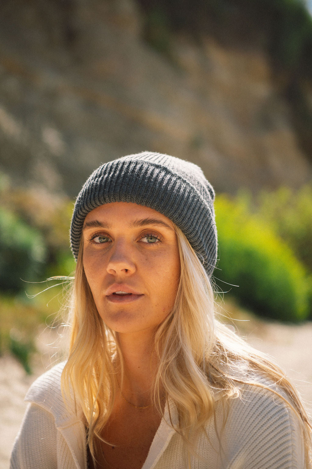 Dark Grey Knit Beanie