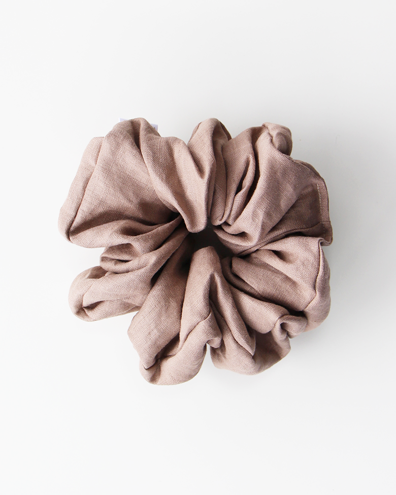 Taupe Linen XXL Scrunchie