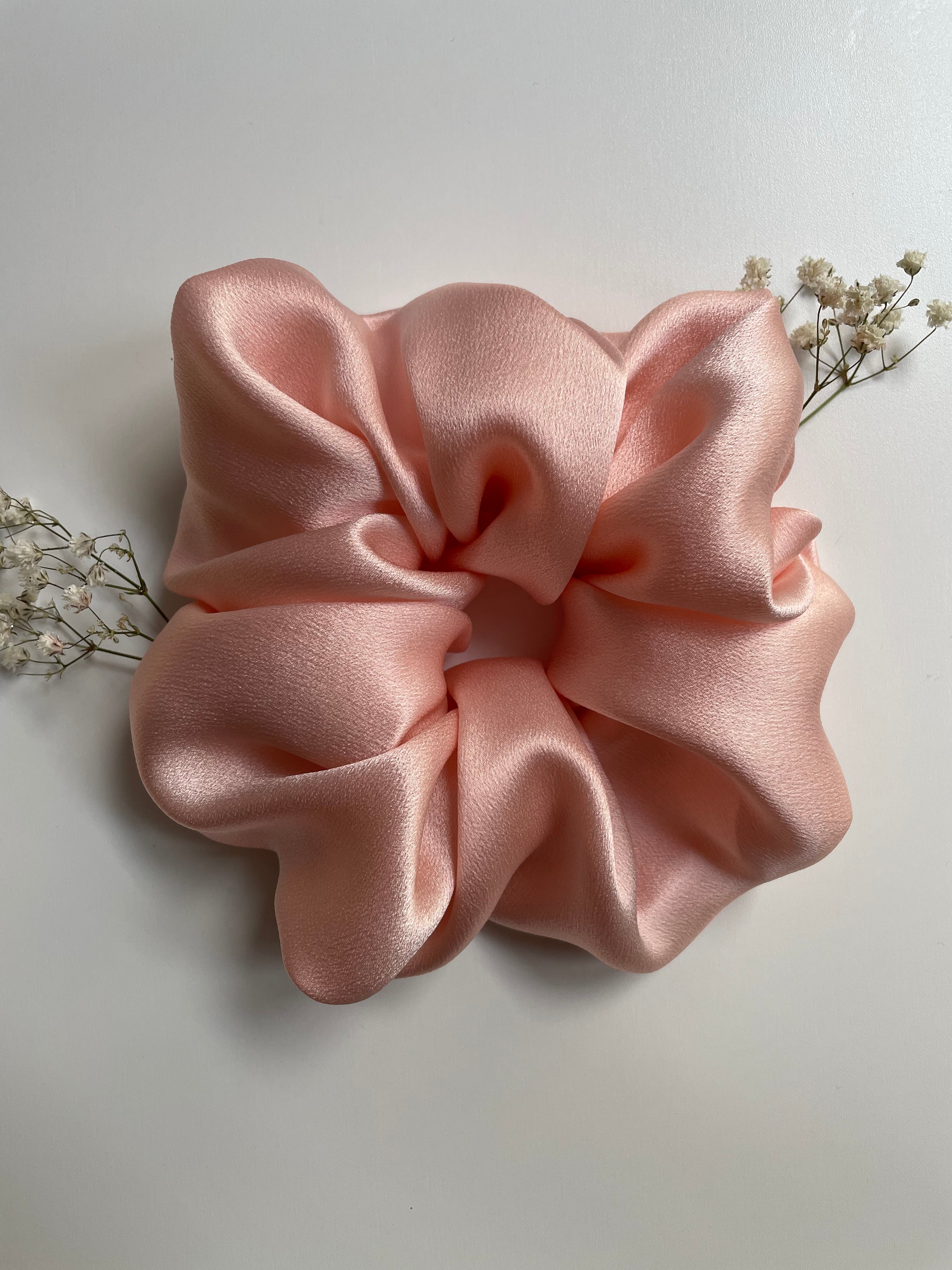 Pink Silk Scrunchie in XXL size