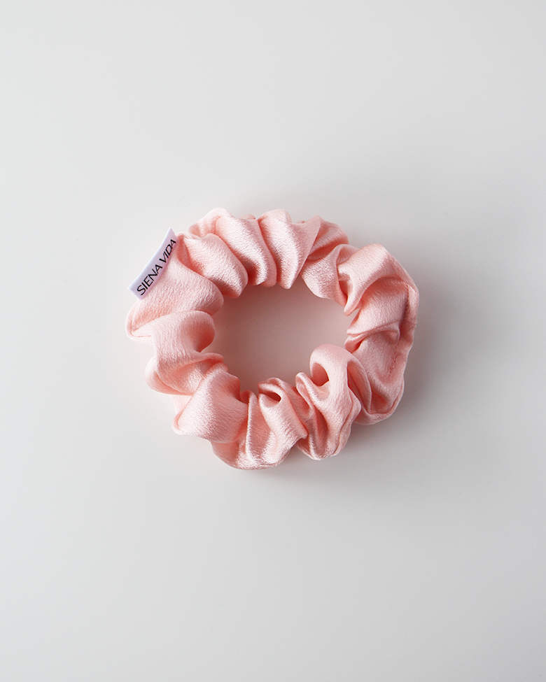 Petal Pink Silk Scrunchie - Beau