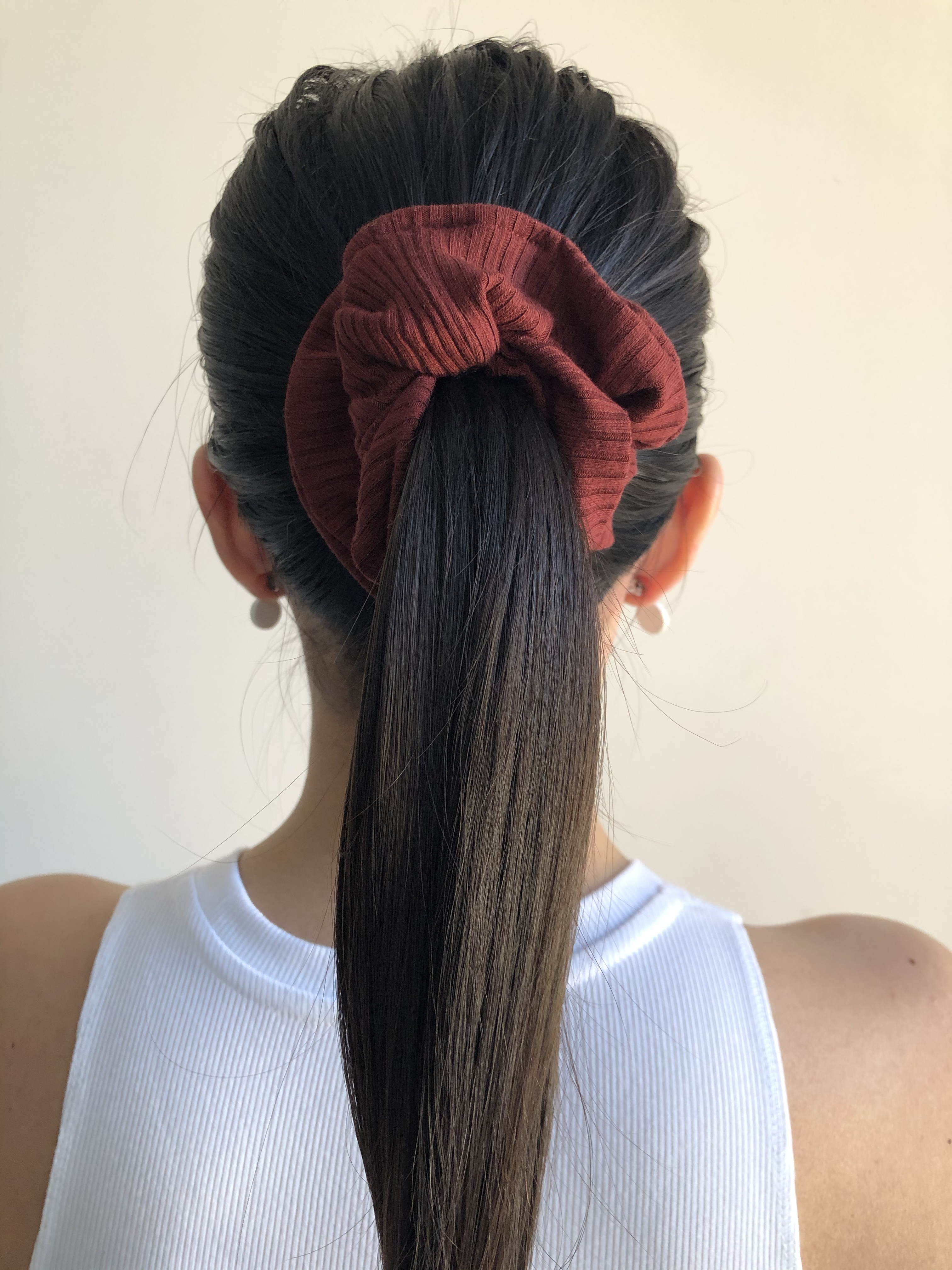 Bamboo Ribbed Toffee Scrunchie - Classic